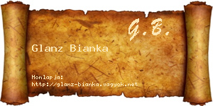 Glanz Bianka névjegykártya